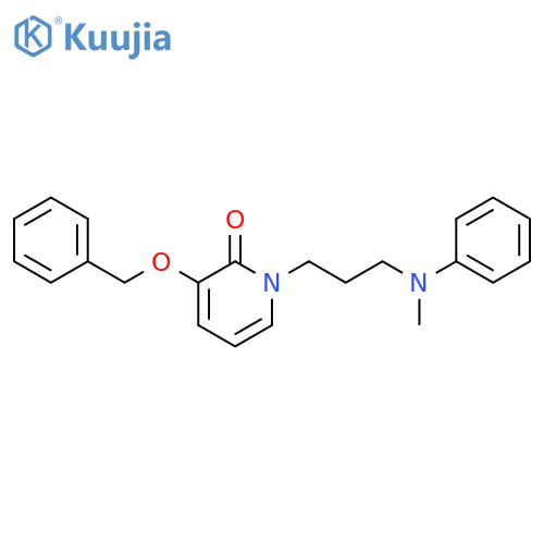 2(1H)-Pyridinone, 1-[3-(methylphenylamino)propyl]-3-(phenylmethoxy)- structure