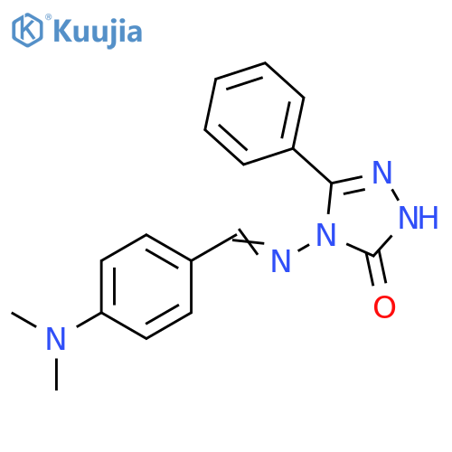 3H-1,2,4-Triazol-3-one,4-[[[4-(dimethylamino)phenyl]methylene]amino]-2,4-dihydro-5-phenyl- structure