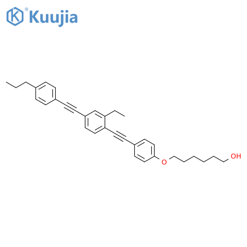 1-Hexanol,6-[4-[[2-ethyl-4-[(4-propylphenyl)ethynyl]phenyl]ethynyl]phenoxy]- structure