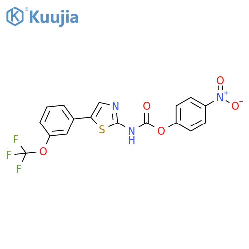 Carbamic acid, [5-[3-(trifluoromethoxy)phenyl]-2-thiazolyl]-,4-nitrophenyl ester structure