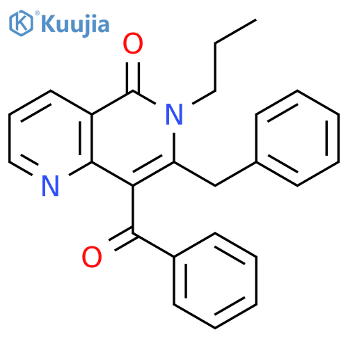 1,6-Naphthyridin-5(6H)-one, 8-benzoyl-7-(phenylmethyl)-6-propyl- structure