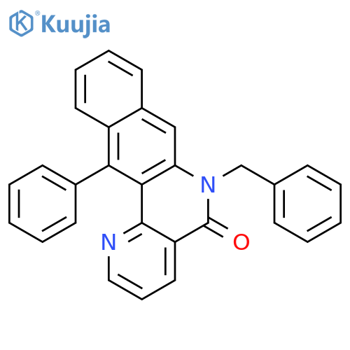 Naphtho[2,3-h]-1,6-naphthyridin-5(6H)-one, 12-phenyl-6-(phenylmethyl)- structure