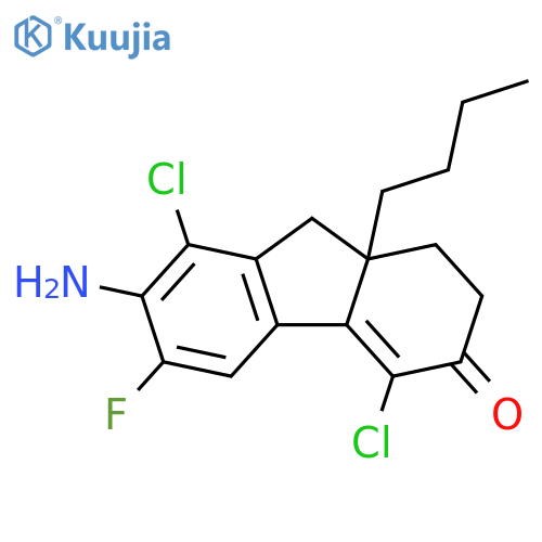 3H-Fluoren-3-one,7-amino-9a-butyl-4,8-dichloro-6-fluoro-1,2,9,9a-tetrahydro- structure