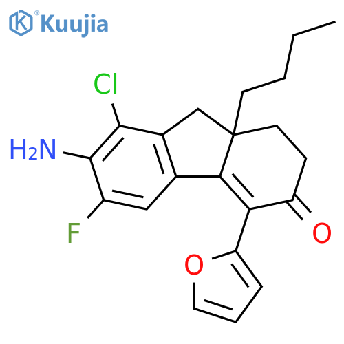 3H-Fluoren-3-one,7-amino-9a-butyl-8-chloro-6-fluoro-4-(2-furanyl)-1,2,9,9a-tetrahydro- structure