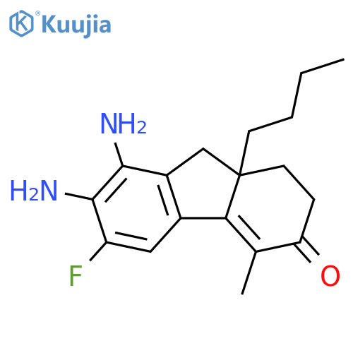 3H-Fluoren-3-one,7,8-diamino-9a-butyl-6-fluoro-1,2,9,9a-tetrahydro-4-methyl- structure
