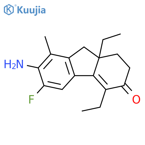 3H-Fluoren-3-one,7-amino-4,9a-diethyl-6-fluoro-1,2,9,9a-tetrahydro-8-methyl- structure