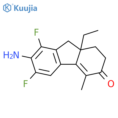 3H-Fluoren-3-one,7-amino-9a-ethyl-6,8-difluoro-1,2,9,9a-tetrahydro-4-methyl- structure