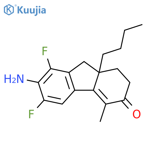 3H-Fluoren-3-one,7-amino-9a-butyl-6,8-difluoro-1,2,9,9a-tetrahydro-4-methyl- structure