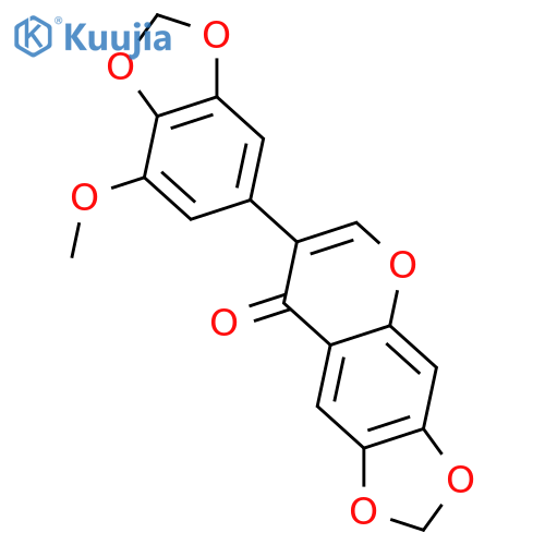 8H-1,3-Dioxolo[4,5-g][1]benzopyran-8-one, 7-(7-methoxy-1,3-benzodioxol-5-yl)- structure