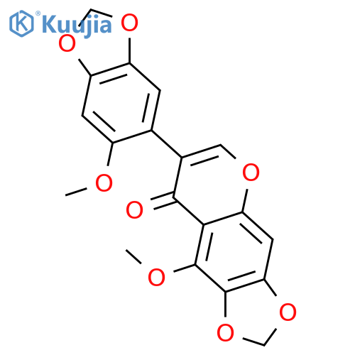 8H-1,3-Dioxolo[4,5-g][1]benzopyran-8-one,9-methoxy-7-(6-methoxy-1,3-benzodioxol-5-yl)- structure