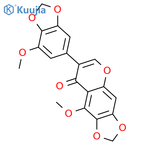 8H-1,3-Dioxolo[4,5-g][1]benzopyran-8-one,9-methoxy-7-(7-methoxy-1,3-benzodioxol-5-yl)- structure