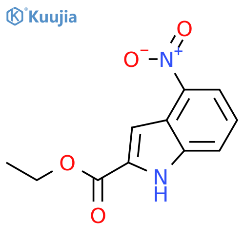 Ethyl 4-nitro-1H-indole-2-carboxylate structure