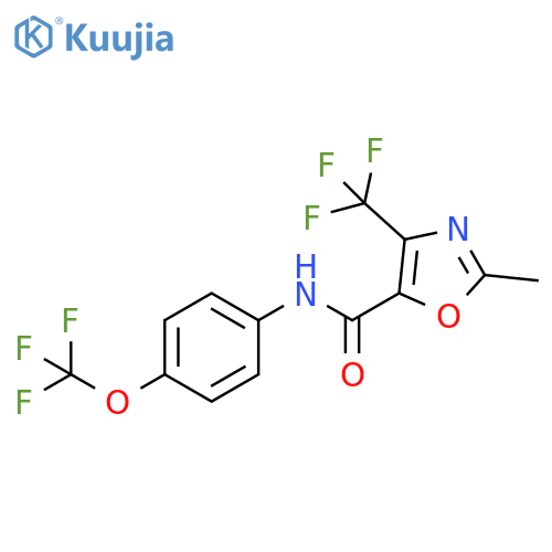 5-Oxazolecarboxamide,2-methyl-N-[4-(trifluoromethoxy)phenyl]-4-(trifluoromethyl)- structure