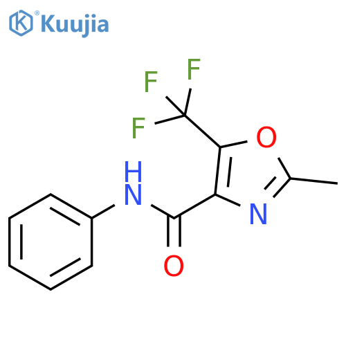 4-Oxazolecarboxamide, 2-methyl-N-phenyl-5-(trifluoromethyl)- structure