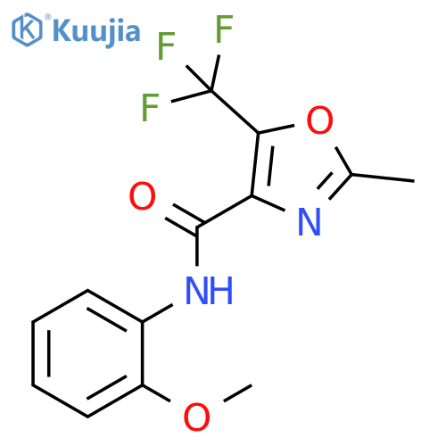 4-Oxazolecarboxamide,N-(2-methoxyphenyl)-2-methyl-5-(trifluoromethyl)- structure