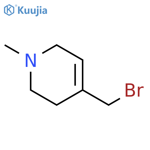 4-(bromomethyl)-1-methyl-1,2,3,6-tetrahydropyridine structure