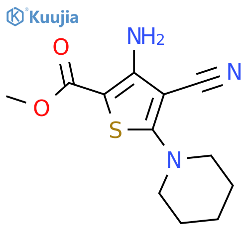 Methyl 3-Amino-4-cyano-5-piperidinothiophene-2-carboxylate structure