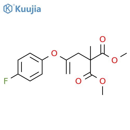 Propanedioic acid, [2-(4-fluorophenoxy)-2-propenyl]methyl-, dimethylester structure