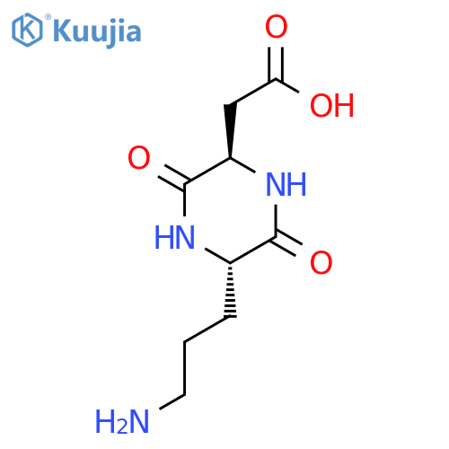 2-PIPERAZINEACETIC ACID, 5-(3-AMINOPROPYL)-3,6-DIOXO-, (2R,5S)- structure
