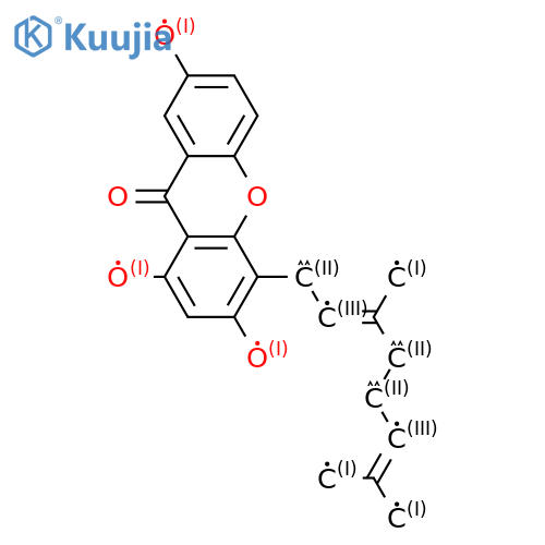 9H-Xanthen-9-one,4-[(2E)-3,7-dimethyl-2,6-octadienyl]-1,3,7-trihydroxy- structure
