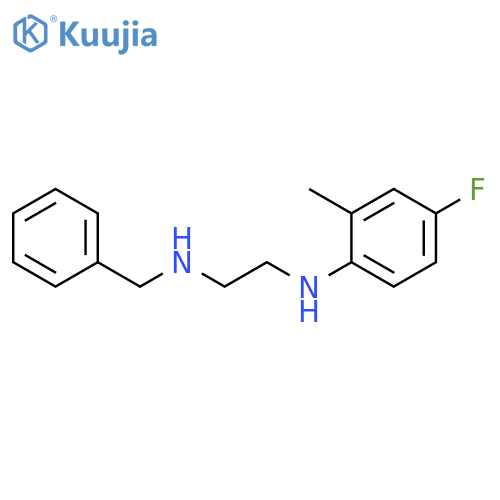 1,2-Ethanediamine, N-(4-fluoro-2-methylphenyl)-N'-(phenylmethyl)- structure
