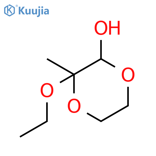 1,4-Dioxan-2-ol, 3-ethoxy-3-methyl- structure