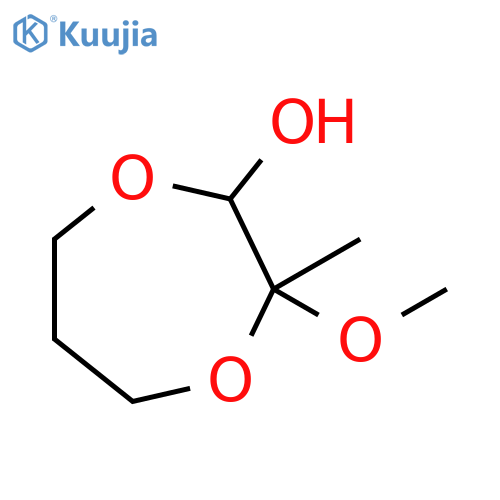1,4-Dioxepan-2-ol, 3-methoxy-3-methyl- structure