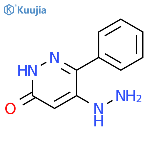 3(2H)-Pyridazinone, 5-hydrazino-6-phenyl- structure