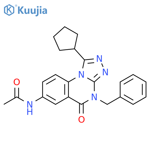Acetamide,N-[1-cyclopentyl-4,5-dihydro-5-oxo-4-(phenylmethyl)[1,2,4]triazolo[4,3-a]quinazolin-7-yl]- structure