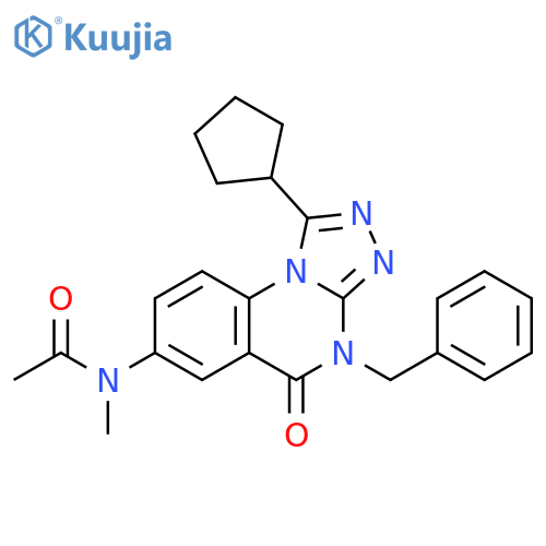 Acetamide,N-[1-cyclopentyl-4,5-dihydro-5-oxo-4-(phenylmethyl)[1,2,4]triazolo[4,3-a]quinazolin-7-yl]-N-methyl- structure