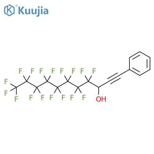 1-Undecyn-3-ol,4,4,5,5,6,6,7,7,8,8,9,9,10,10,11,11,11-heptadecafluoro-1-phenyl- structure