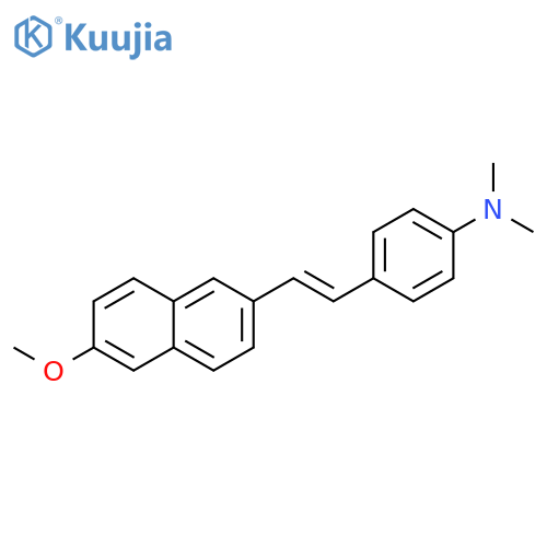 Benzenamine,4-[(1E)-2-(6-methoxy-2-naphthalenyl)ethenyl]-N,N-dimethyl- structure