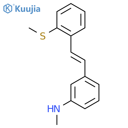 Benzenamine, N-methyl-3-[(1E)-2-[2-(methylthio)phenyl]ethenyl]- structure