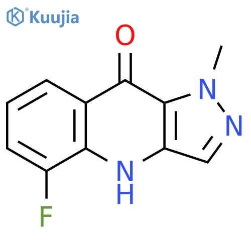 9H-Pyrazolo[4,3-b]quinolin-9-one, 5-fluoro-1,4-dihydro-1-methyl- structure