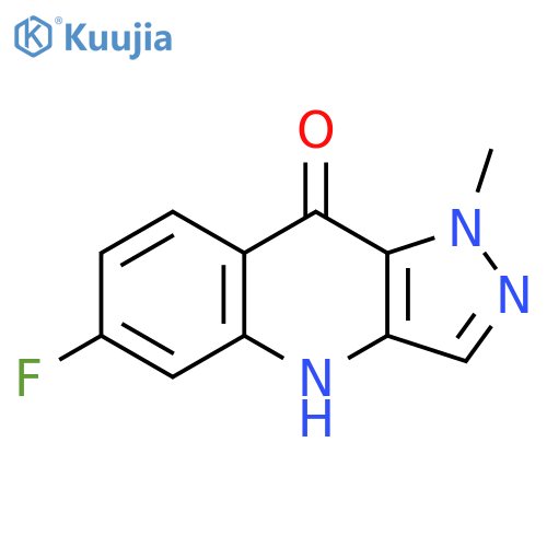9H-Pyrazolo[4,3-b]quinolin-9-one, 6-fluoro-1,4-dihydro-1-methyl- structure