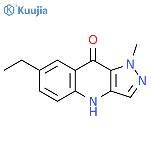 9H-Pyrazolo[4,3-b]quinolin-9-one,7-ethyl-1,4-dihydro-1-methyl-(9CI) structure