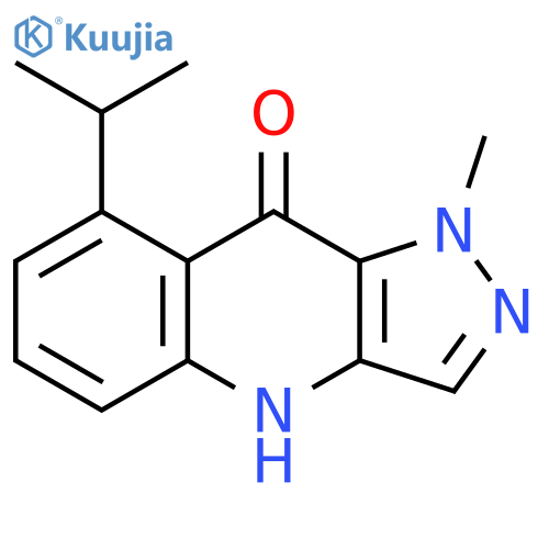9H-Pyrazolo[4,3-b]quinolin-9-one,1,4-dihydro-1-methyl-8-(1-methylethyl)- structure