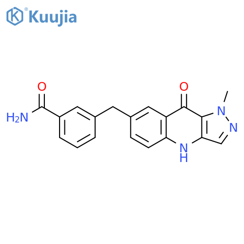 Benzamide,3-[(4,9-dihydro-1-methyl-9-oxo-1H-pyrazolo[4,3-b]quinolin-7-yl)methyl]- structure