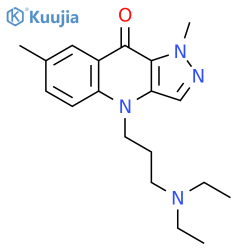 9H-Pyrazolo[4,3-b]quinolin-9-one,4-[3-(diethylamino)propyl]-1,4-dihydro-1,7-dimethyl- structure