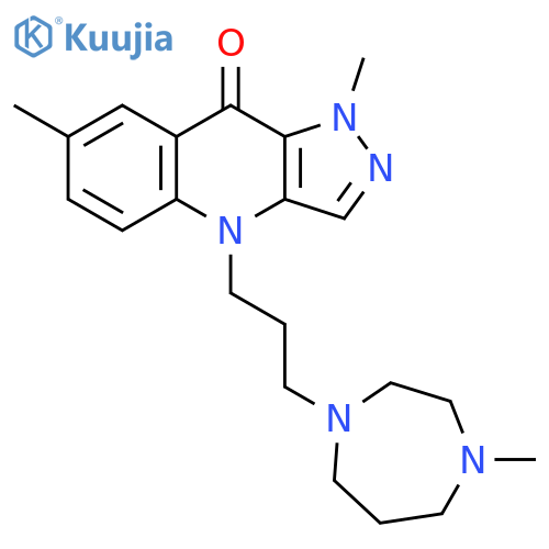 9H-Pyrazolo[4,3-b]quinolin-9-one,4-[3-(hexahydro-4-methyl-1H-1,4-diazepin-1-yl)propyl]-1,4-dihydro-1,7-dimethyl- structure