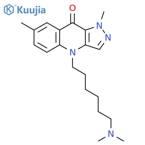 9H-Pyrazolo[4,3-b]quinolin-9-one,4-[6-(dimethylamino)hexyl]-1,4-dihydro-1,7-dimethyl- structure