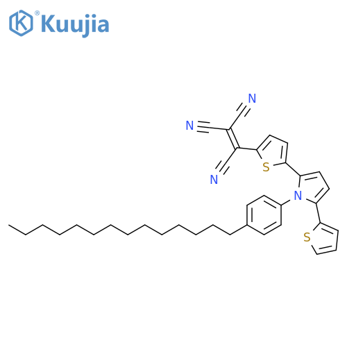 Ethenetricarbonitrile,[5-[1-(4-tetradecylphenyl)-5-(2-thienyl)-1H-pyrrol-2-yl]-2-thienyl]- structure