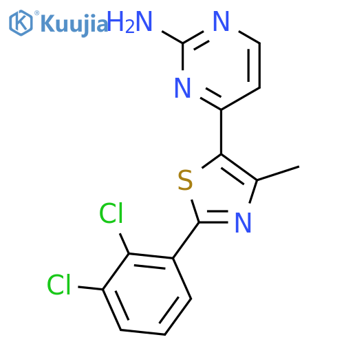 4-2-(2,3-Dichlorophenyl)-4-methyl-1,3-thiazol-5-ylpyrimidin-2-amine structure