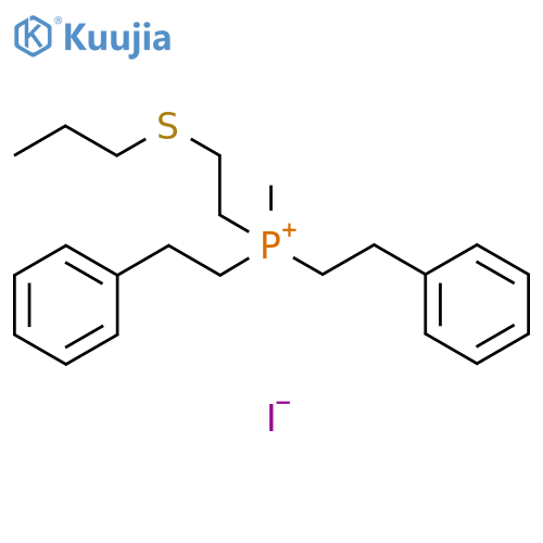 Phosphonium, methylbis(2-phenylethyl)[2-(propylthio)ethyl]-, iodide structure