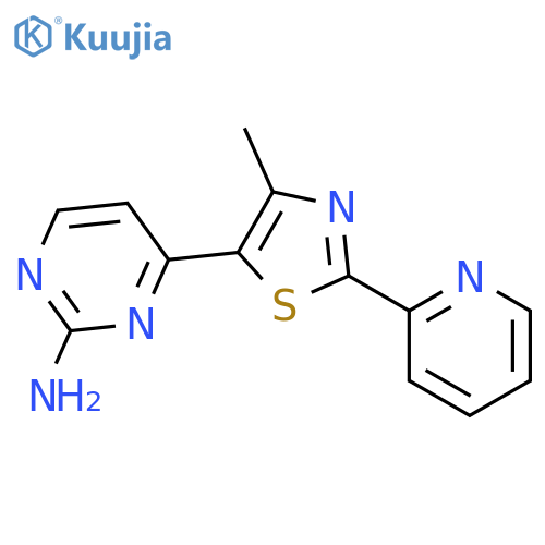 4-4-Methyl-2-(pyridin-2-yl)-1,3-thiazol-5-ylpyrimidin-2-amine structure
