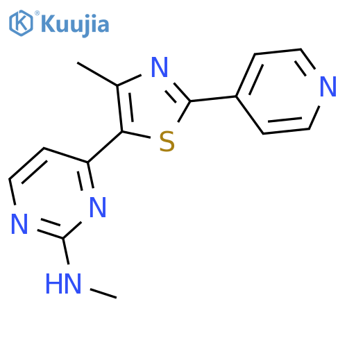 N-Methyl-4-4-methyl-2-(pyridin-4-yl)-1,3-thiazol-5-ylpyrimidin-2-amine structure