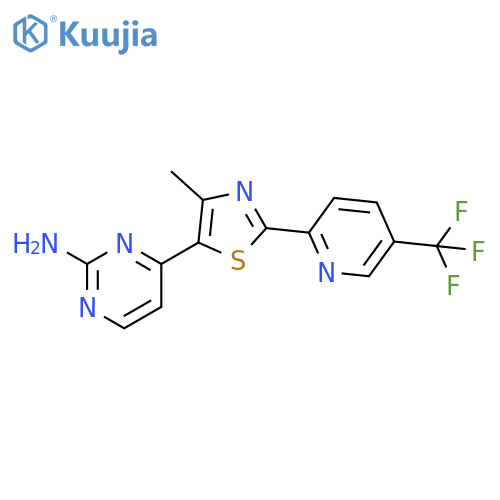 2-Pyrimidinamine,4-[4-methyl-2-[5-(trifluoromethyl)-2-pyridinyl]-5-thiazolyl]- structure