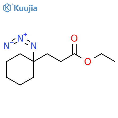 Cyclohexanepropanoic acid, 1-azido-, ethyl ester structure
