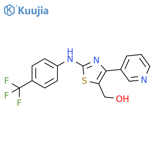 5-Thiazolemethanol, 4-(3-pyridinyl)-2-[[4-(trifluoromethyl)phenyl]amino]- structure