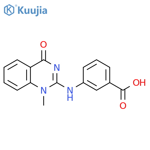 Benzoic acid, 3-[(1,4-dihydro-1-methyl-4-oxo-2-quinazolinyl)amino]- structure